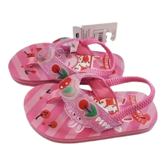 Peppa Pig Flip Flops. Summer Girls Baby Shoes. - Picture 2 of 10